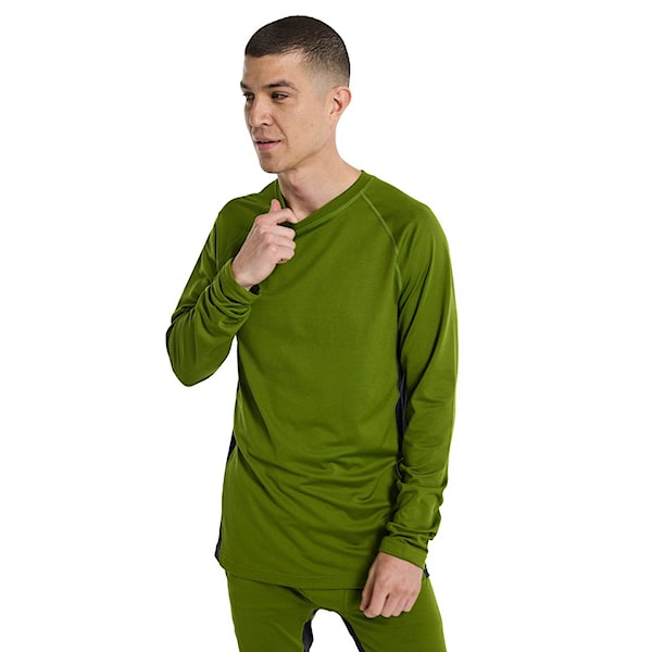 Koszulka Burton Midweight X Crew calla green 2023