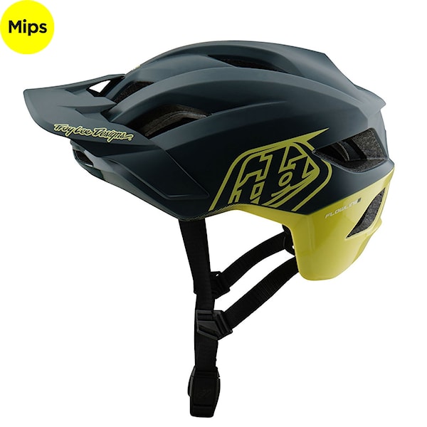 Prilba na bicykel Troy Lee Designs Flowline SE grey/glo yellow 2025