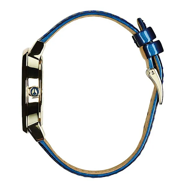 Hodinky Nixon Kensington Leather blue/light gold patent 2014