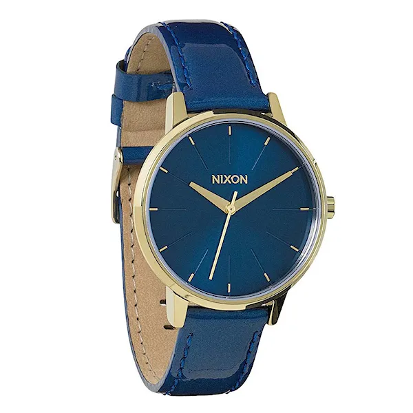 Hodinky Nixon Kensington Leather blue/light gold patent 2014