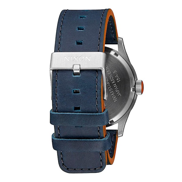 Hodinky Nixon Sentry Leather blue/orange 2016
