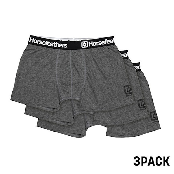 Trenírky Horsefeathers Dynasty 3 Pack heather anthracite