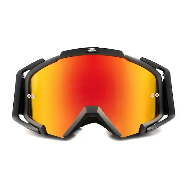 Bike brýle Horsefeathers Patriot black | mirror red