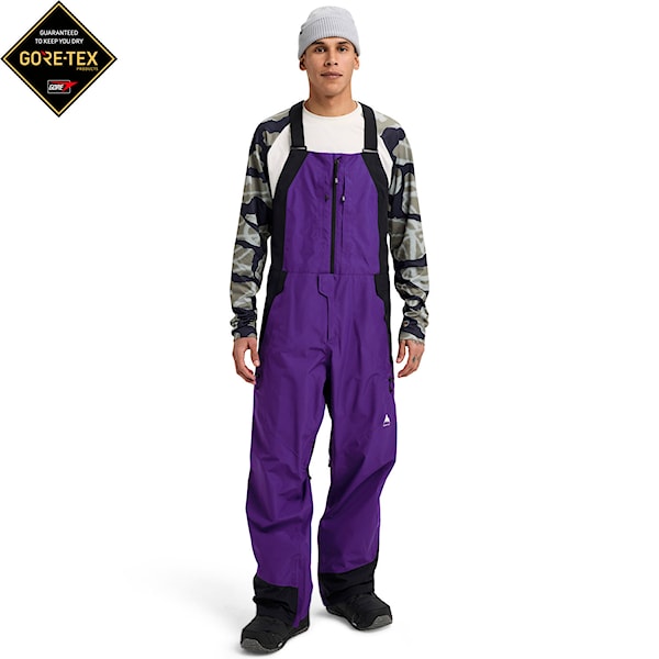 Spodnie snowboardowe Burton GORE-TEX Reserve Bib prism violet/true black 2026
