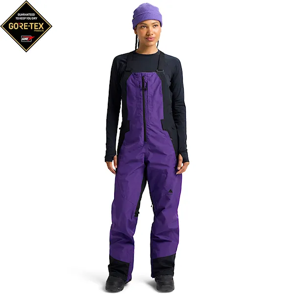 Nohavice na snowboard Burton Wms GORE-TEX Reserve 2L Bib prism violet/true black 2026