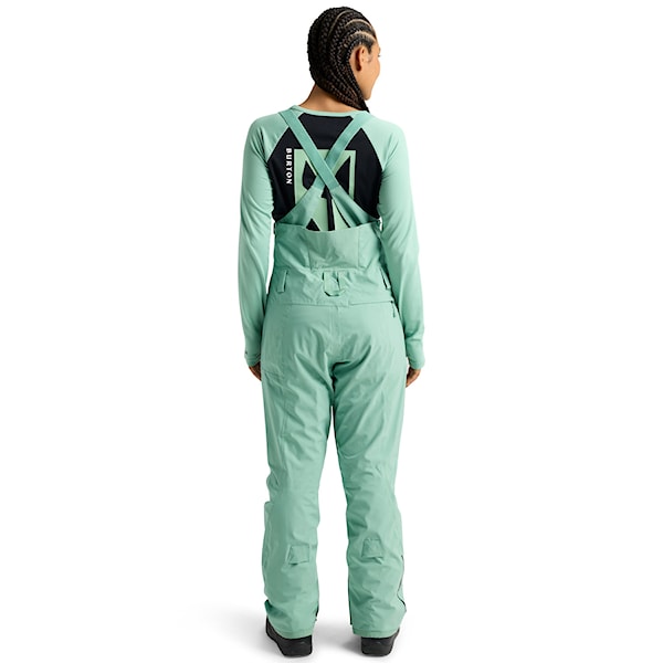 Nohavice na snowboard Burton Wms Reserve 2L Stretch Slim Bib soft sage 2026
