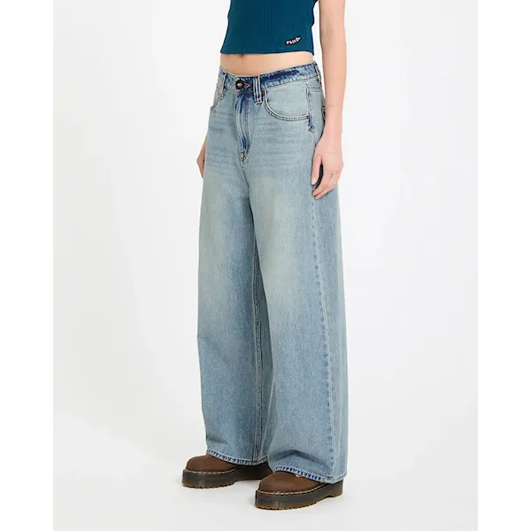 Pants Volcom Wms Beeggy Denim Pants dusty blue wash 2026