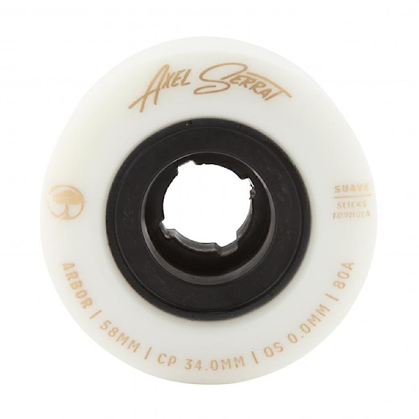 Longboard Wheels Arbor Suave Axel Serrat white