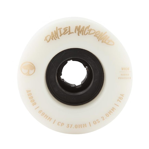 Longboard Wheels Arbor Vice Daniel Macdonald white