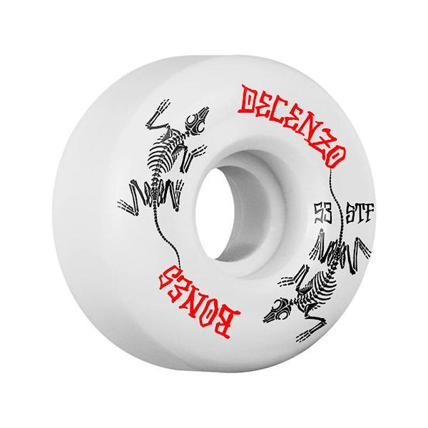 Skateboard kolečka Bones Stf Decenzo Remains white 2018