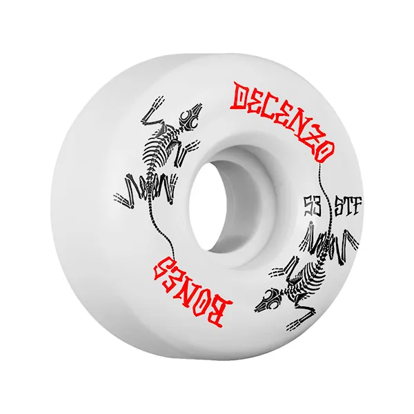 Skateboard kolečka Bones Stf Decenzo Remains white 2018