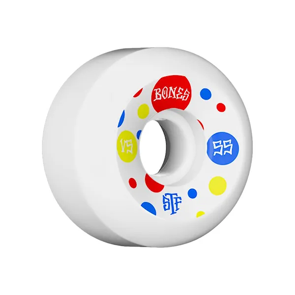 Skateboard kolečka Bones Stf Dots V5 white 2019