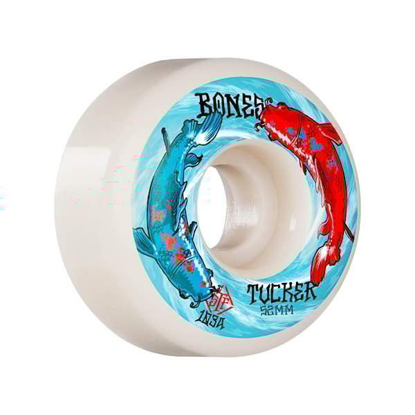 Skateboard kolieska Bones Stf Tucker Big Fish V1 white 2022