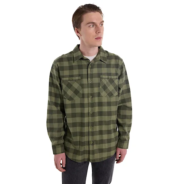 Košile Burton Favorite Flannel LS forest moss buffalo plaid 2023