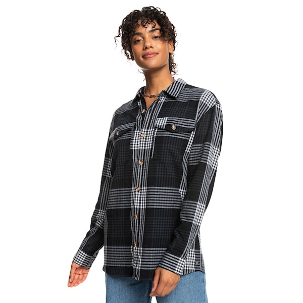 Koszula Roxy Let It Go Flannel anthracite hallo plaid 2023