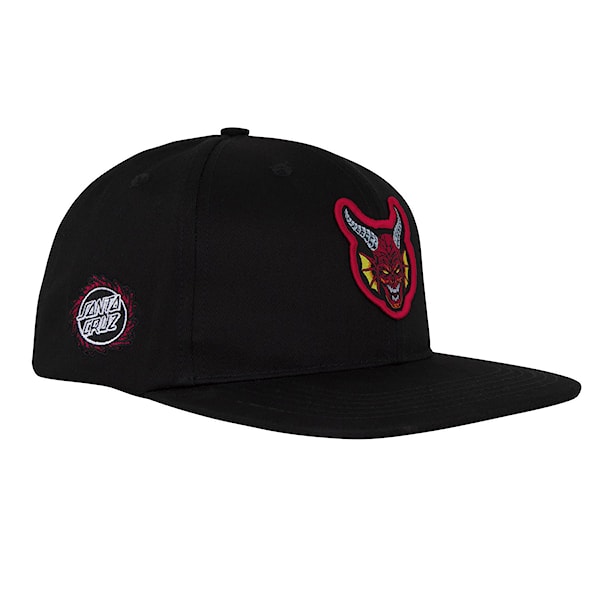 Kšiltovka Santa Cruz Skateboards Stranger Things Hellfire Club Snapback Structured black 2025
