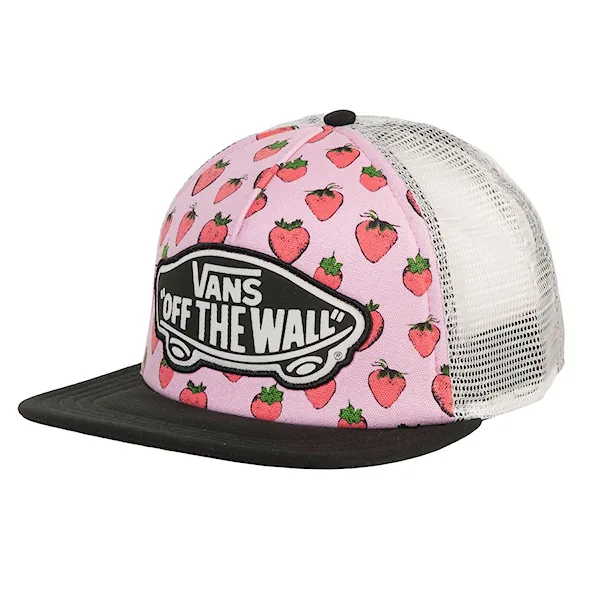 Cap Vans Beach Girl Trucker strawberries pastel lavender/wht 2016
