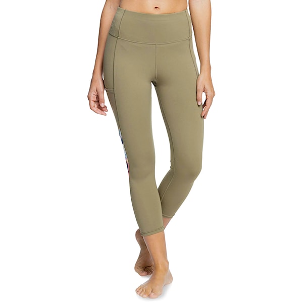 Fitness legíny Roxy Runway Circle Capri II covert green 2021