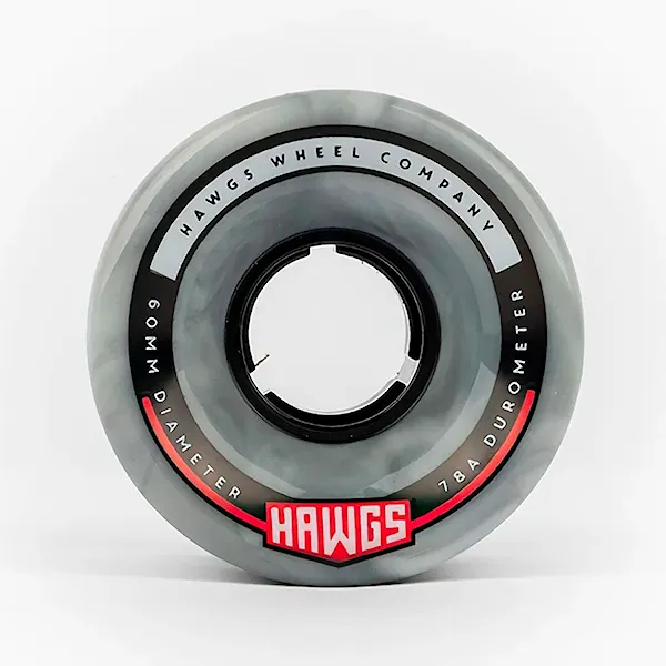 Longboard kolečka Hawgs Chubby grey/white swirl