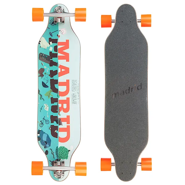 Longboard Madrid Weezer disaster relief 2015