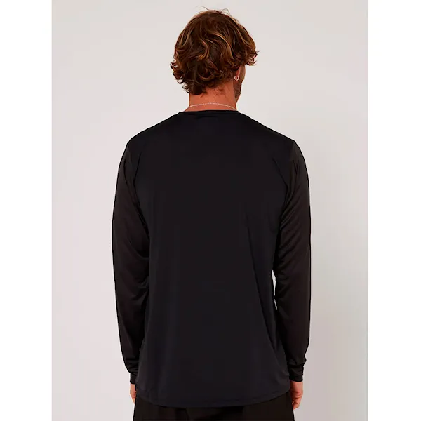 Lycra Follow Hybrid Tee L/S charcoal/black 2026