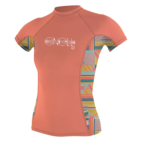Lycra O'Neill Girls Premium Skins S/S Rash Guard brntcrl/artageo/brntcrl 2024