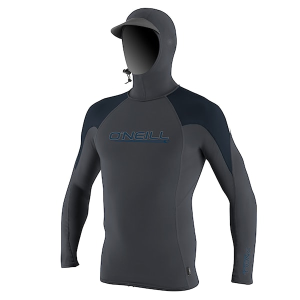 Lycra O'Neill Premium Skins O'zone L/S Rash Guard W/Hood graphite/slate/white 2025