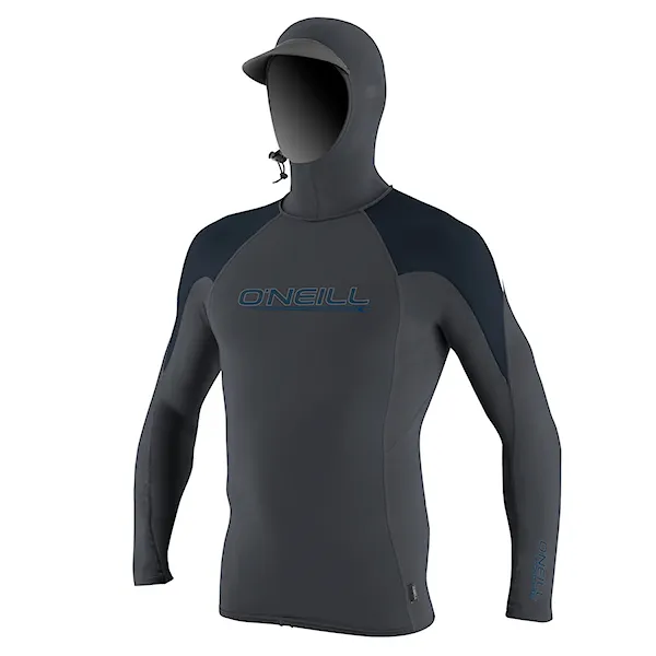 Lycra O'Neill Premium Skins O'zone L/S Rash Guard W/Hood graphite/slate/white 2025