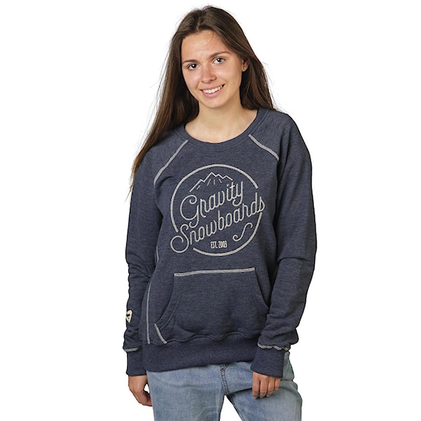 Bike mikina Gravity Connie Crew indigo heather 2016