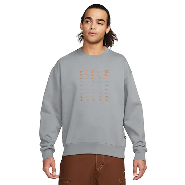 Mikina Nike SB Fleece Crew Fade GFX smoke grey 2023