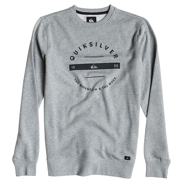 Bike mikina Quiksilver Challenge Crew Neck light grey heather 2015