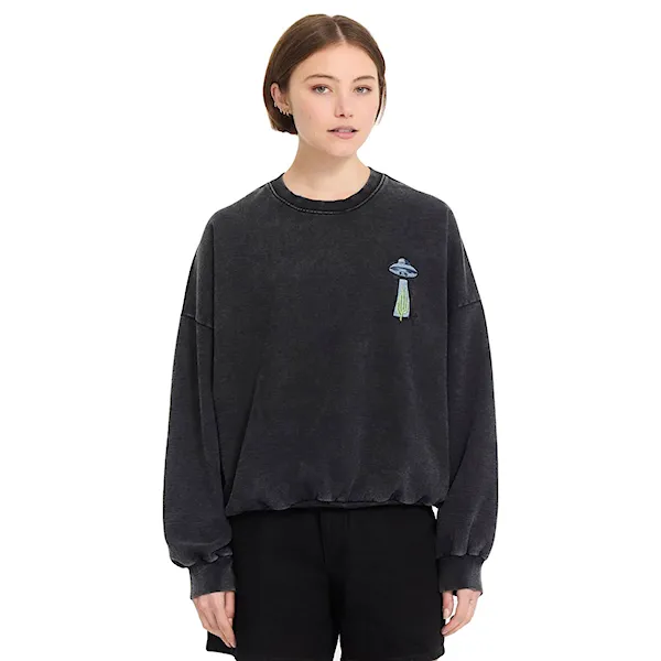 Mikina Volcom Wms FA Mickey Mason Crew vintage black 2026