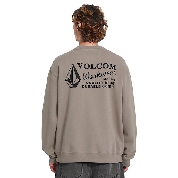 Mikina Volcom Workwear Crew brindle 2026