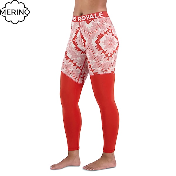 Legíny Mons Royale Wms Cascade Merino Flex 200 Legging retro red nordtek 2023