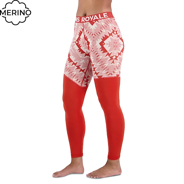 Leggings Mons Royale Wms Cascade Merino Flex 200 Legging retro red nordtek 2023