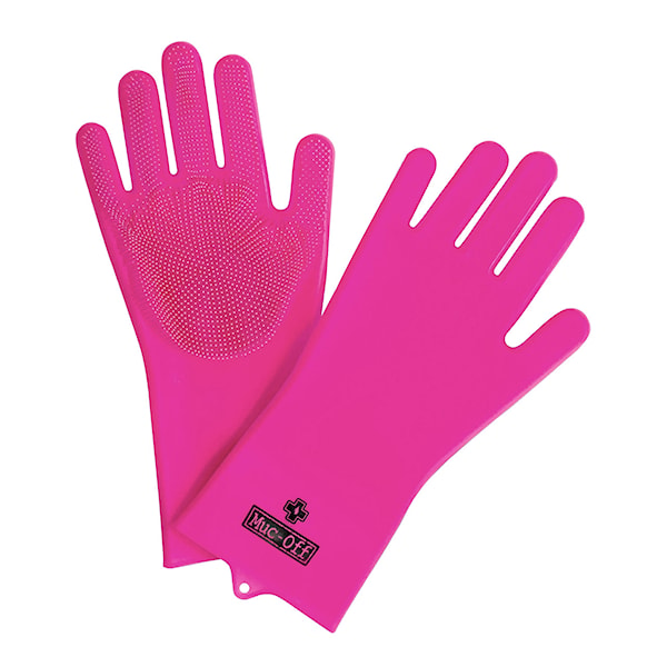 Cleaning gloves Muc-Off Deep Scrubber Gloves pink
