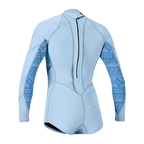 Neoprén O'Neill Girls Bahia 2/1 Back Zip L/S Spring chambray blue/surf abstract 2026