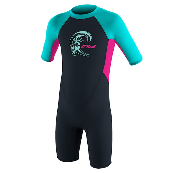 Pianka neoprenowa O'Neill Toddler Reactor Girls II 2 mm Back Zip S/S slate/berry/light aqua 2026