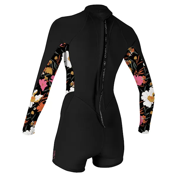 Neopren O'Neill Wms Bahia 2/1 Back Zip L/S Spring black/bluemchen/bluemchen 2024