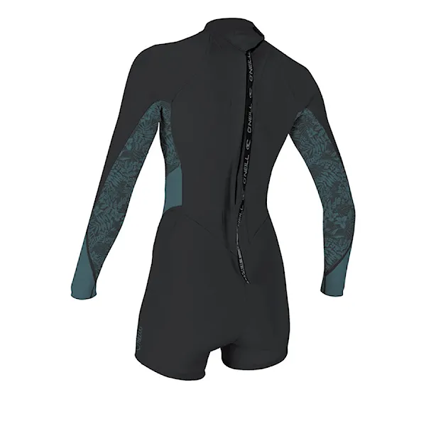 Neopren O'Neill Wms Bahia 2/1 Back Zip L/S Spring tempered steel/surf abstract 2026