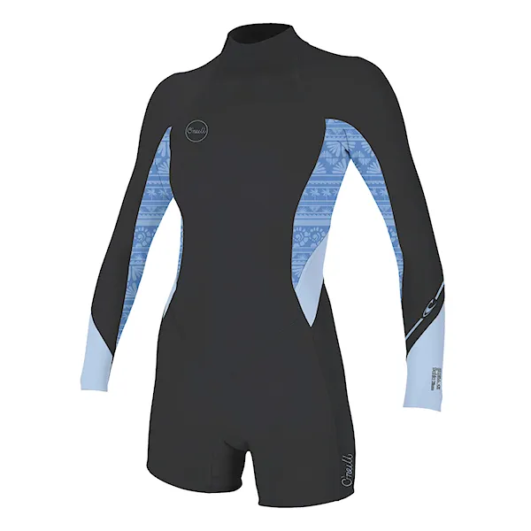 Pianka neoprenowa O'Neill Wms Bahia 2/1 Back Zip L/S Spring tempered steel/surf abstract 2026