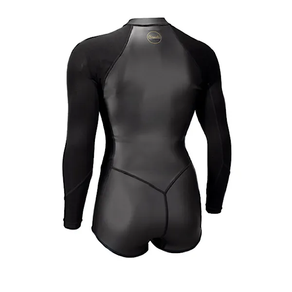 Neopren O'Neill Wms Bahia 2/1 Front Zip L/S Short Spring glide black/black 2026
