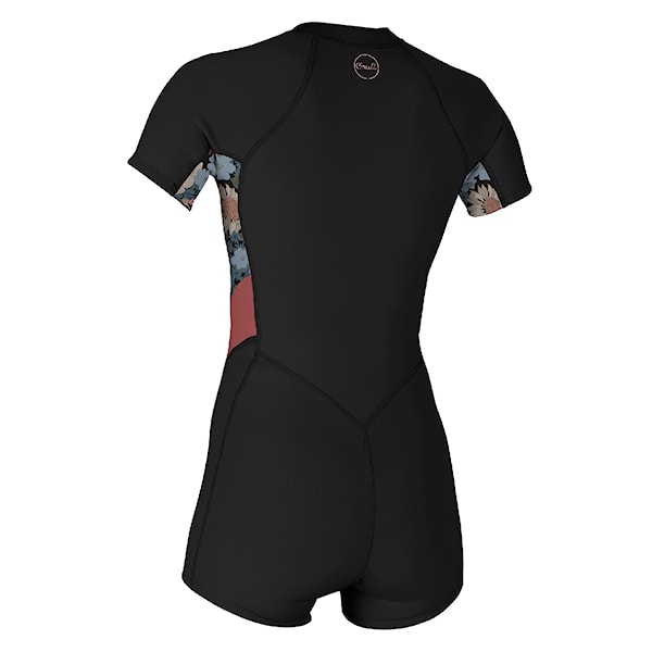 Pianka neoprenowa O'Neill Wms Bahia 2/1 Front Zip S/S Spring black/tearose/twiggy 2022