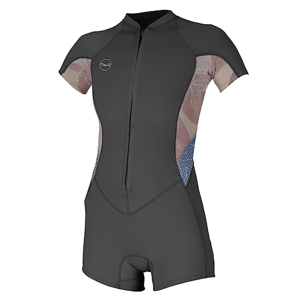 Neoprén O'Neill Wms Bahia 2/1 Front Zip S/S Spring graphite/desert bloom/drift bl 2022