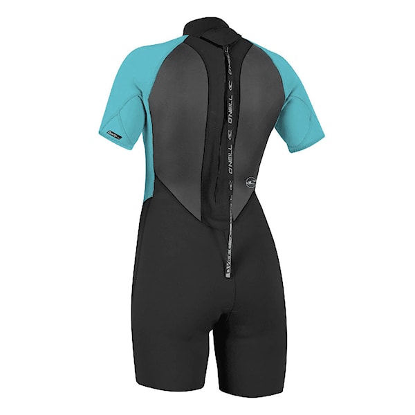 Wetsuit O'Neill Wms Reactor II Back Zip 2 mm S/S Spring black/light aqua 2025