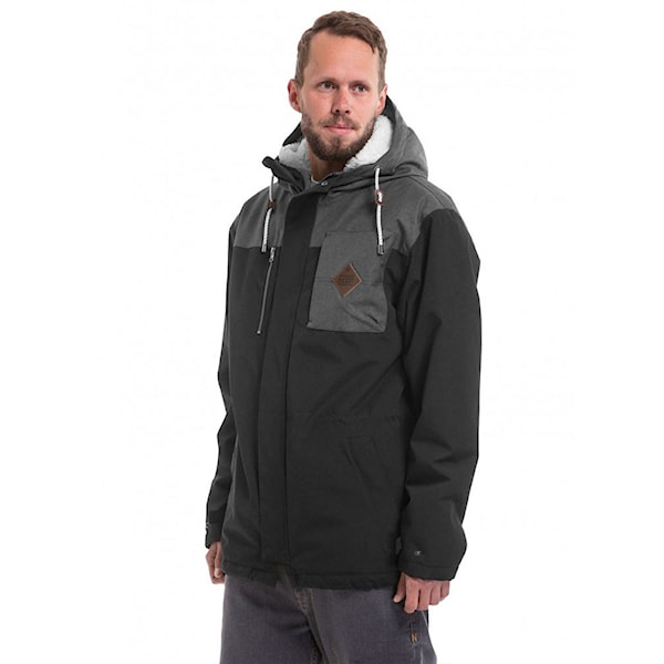 Zimní bunda do města Nugget Sherman 3 black/black heather 2019