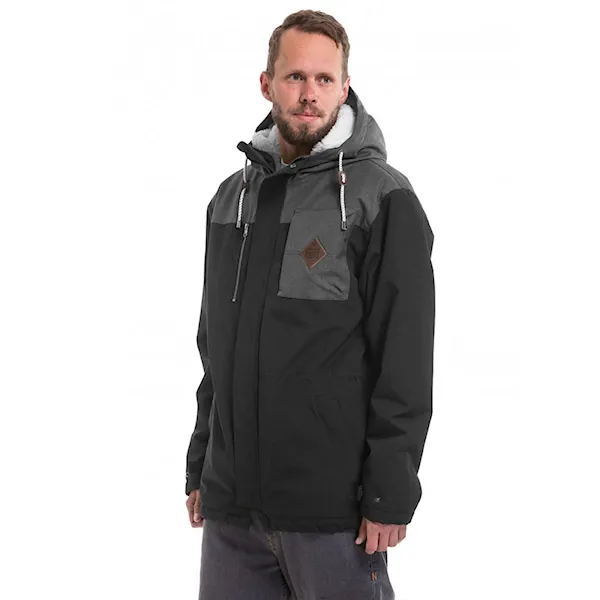 Zimní bunda do města Nugget Sherman 3 black/black heather 2019