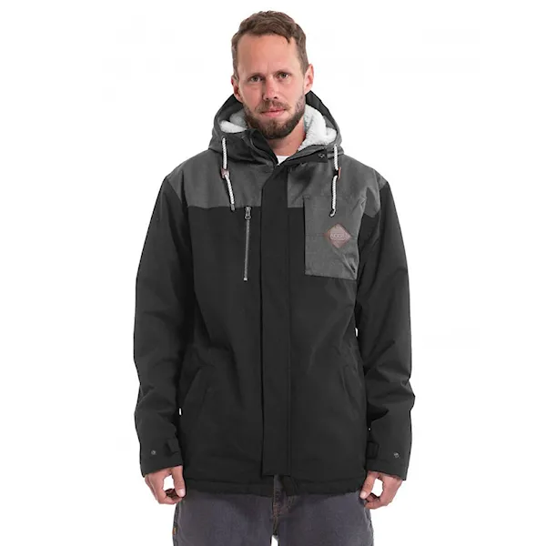 Zimní bunda do města Nugget Sherman 3 black/black heather 2019