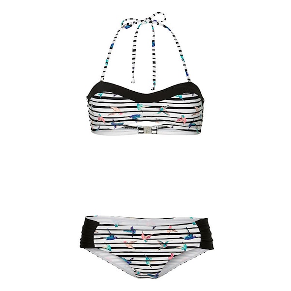 Plavky O'Neill Print Bandeau white aop/pink-purple 2018