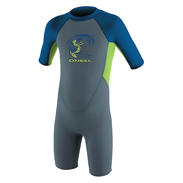 Pianka neoprenowa O'Neill Toddler Reactor Boys II 2 mm Back Zip S/S graphite/dayglo/ocean 2026